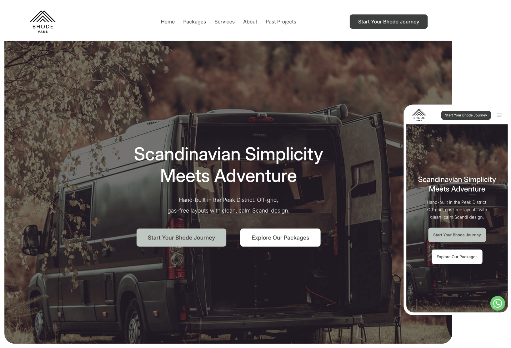 Bhode Vans new website design