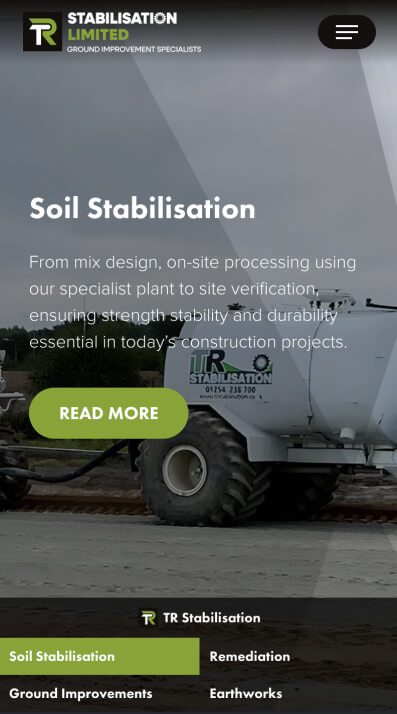 TR Stabilisation website mobile