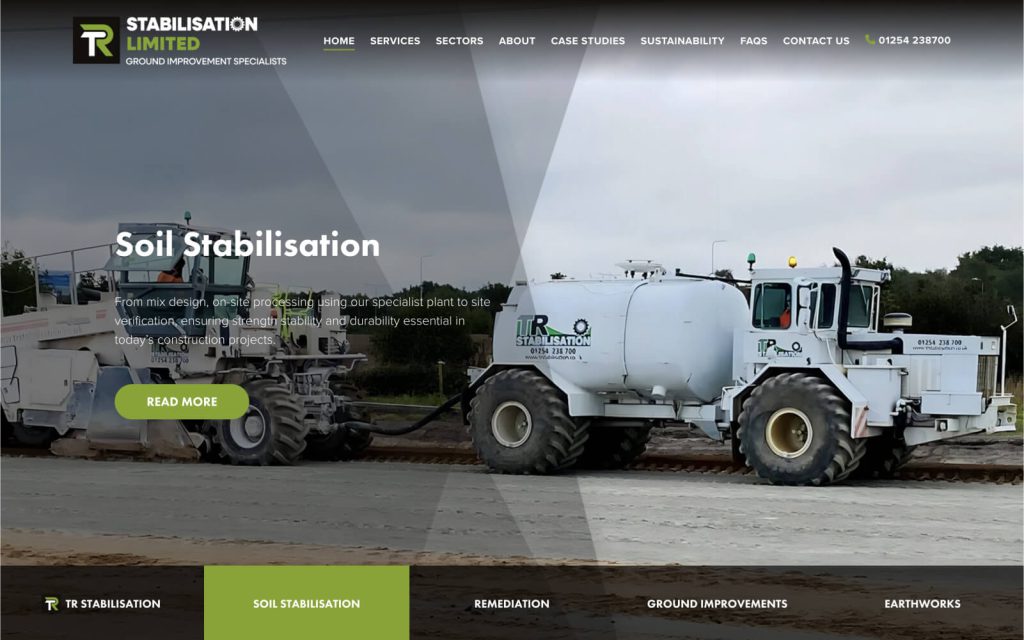 TR Stabilisation website desktop